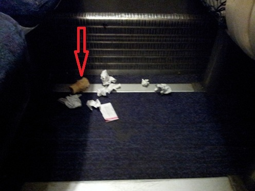 Litter on the train